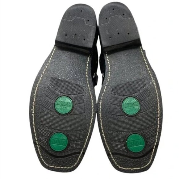 Santa Fe Boot Co. Black Leather Harness Boots Size 9.5 - Picture 7 of 8